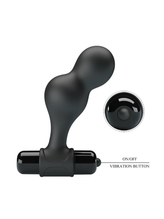 MR PLAY PLUG ANAL VIBRADOR DE SILICONA NEGRO