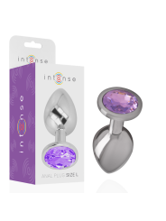 INTENSE PLUG ANAL METAL ALUMINIO CON CRISTAL VIOLETA TALLA S