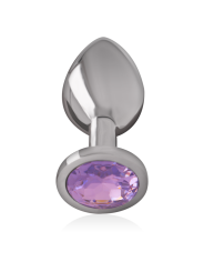 INTENSE PLUG ANAL METAL ALUMINIO CON CRISTAL VIOLETA TALLA S