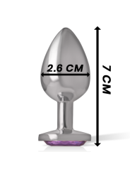 INTENSE PLUG ANAL METAL ALUMINIO CON CRISTAL VIOLETA TALLA S