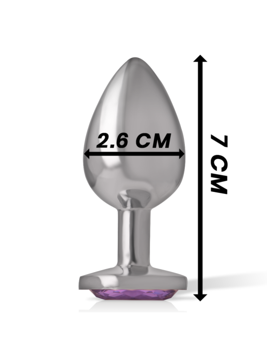 INTENSE PLUG ANAL METAL ALUMINIO CON CRISTAL VIOLETA TALLA S