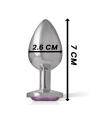 INTENSE PLUG ANAL METAL ALUMINIO CON CRISTAL VIOLETA TALLA S