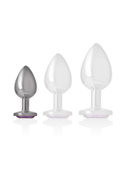 INTENSE PLUG ANAL METAL ALUMINIO CON CRISTAL VIOLETA TALLA S