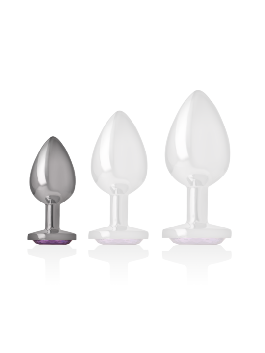 INTENSE PLUG ANAL METAL ALUMINIO CON CRISTAL VIOLETA TALLA S