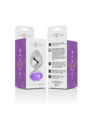 INTENSE PLUG ANAL METAL ALUMINIO CON CRISTAL VIOLETA TALLA S