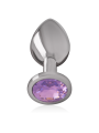 INTENSE PLUG ANAL METAL ALUMINIO CON CRISTAL VIOLETA TALLA M