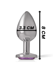 INTENSE PLUG ANAL METAL ALUMINIO CON CRISTAL VIOLETA TALLA M