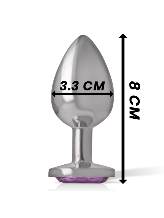INTENSE PLUG ANAL METAL ALUMINIO CON CRISTAL VIOLETA TALLA M