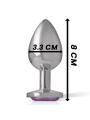 INTENSE PLUG ANAL METAL ALUMINIO CON CRISTAL VIOLETA TALLA M