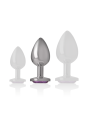 INTENSE PLUG ANAL METAL ALUMINIO CON CRISTAL VIOLETA TALLA M