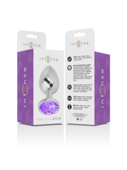 INTENSE PLUG ANAL METAL ALUMINIO CON CRISTAL VIOLETA TALLA M