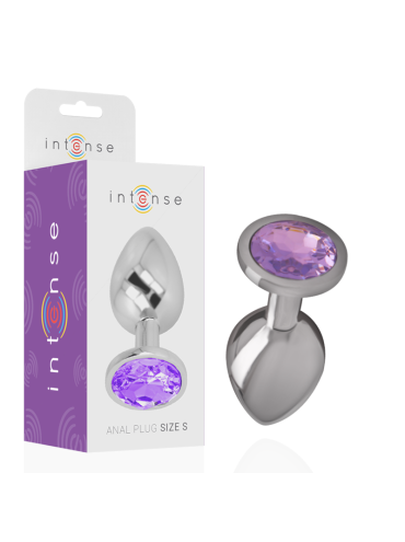 INTENSE PLUG ANAL METAL ALUMINIO CON CRISTAL VIOLETA TALLA L