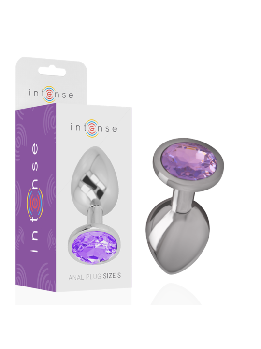 INTENSE PLUG ANAL METAL ALUMINIO CON CRISTAL VIOLETA TALLA L