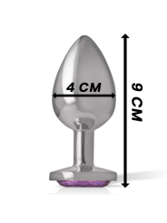 INTENSE PLUG ANAL METAL ALUMINIO CON CRISTAL VIOLETA TALLA L