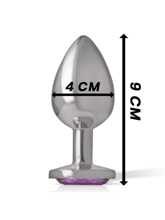 INTENSE PLUG ANAL METAL ALUMINIO CON CRISTAL VIOLETA TALLA L