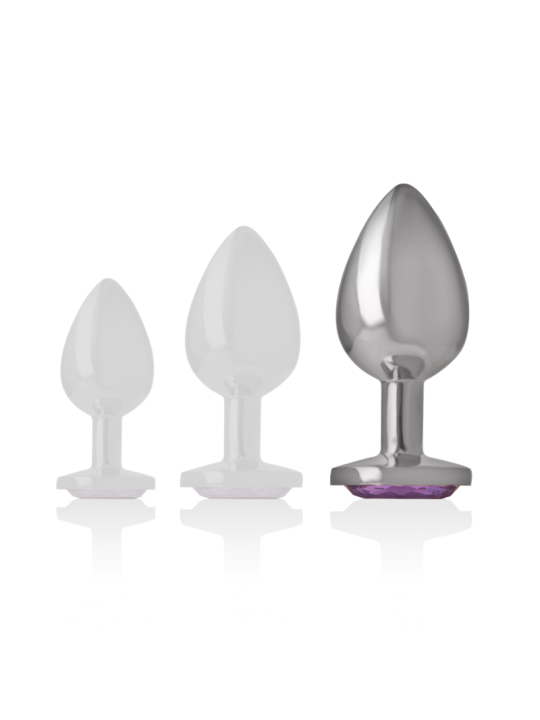 INTENSE PLUG ANAL METAL ALUMINIO CON CRISTAL VIOLETA TALLA L
