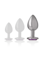 INTENSE PLUG ANAL METAL ALUMINIO CON CRISTAL VIOLETA TALLA L