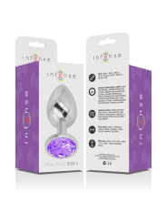 INTENSE PLUG ANAL METAL ALUMINIO CON CRISTAL VIOLETA TALLA L