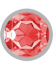 INTENSE PLUG ANAL METAL ALUMINIO CON CRISTAL ROJO TALLA S