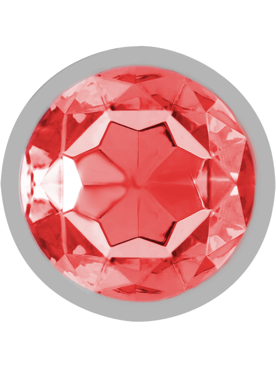 INTENSE PLUG ANAL METAL ALUMINIO CON CRISTAL ROJO TALLA S
