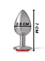 INTENSE PLUG ANAL METAL ALUMINIO CON CRISTAL ROJO TALLA S