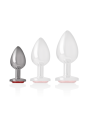 INTENSE PLUG ANAL METAL ALUMINIO CON CRISTAL ROJO TALLA S