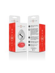 INTENSE PLUG ANAL METAL ALUMINIO CON CRISTAL ROJO TALLA S