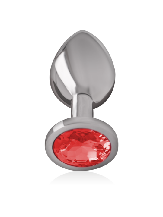 INTENSE PLUG ANAL METAL ALUMINIO CON CRISTAL ROJO TALLA L