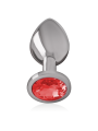 INTENSE PLUG ANAL METAL ALUMINIO CON CRISTAL ROJO TALLA L