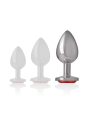 INTENSE PLUG ANAL METAL ALUMINIO CON CRISTAL ROJO TALLA L