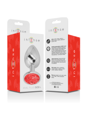 INTENSE PLUG ANAL METAL ALUMINIO CON CRISTAL ROJO TALLA L