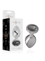 INTENSE PLUG ANAL METAL ALUMINIO CON CRISTAL NEGRO TALLA S