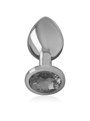INTENSE PLUG ANAL METAL ALUMINIO CON CRISTAL NEGRO TALLA S