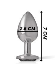 INTENSE PLUG ANAL METAL ALUMINIO CON CRISTAL NEGRO TALLA S