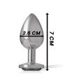 INTENSE PLUG ANAL METAL ALUMINIO CON CRISTAL NEGRO TALLA S
