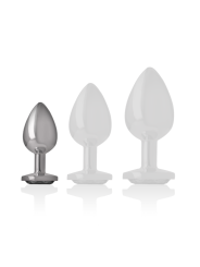 INTENSE PLUG ANAL METAL ALUMINIO CON CRISTAL NEGRO TALLA S