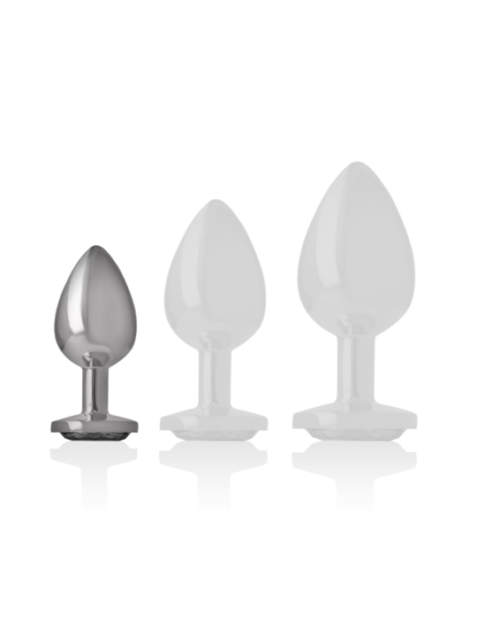 INTENSE PLUG ANAL METAL ALUMINIO CON CRISTAL NEGRO TALLA S