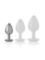 INTENSE PLUG ANAL METAL ALUMINIO CON CRISTAL NEGRO TALLA S