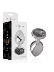 INTENSE PLUG ANAL METAL ALUMINIO CON CRISTAL NEGRO TALLA M