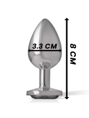 INTENSE PLUG ANAL METAL ALUMINIO CON CRISTAL NEGRO TALLA M
