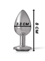 INTENSE PLUG ANAL METAL ALUMINIO CON CRISTAL NEGRO TALLA M