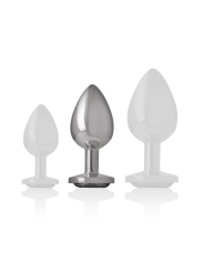 INTENSE PLUG ANAL METAL ALUMINIO CON CRISTAL NEGRO TALLA M