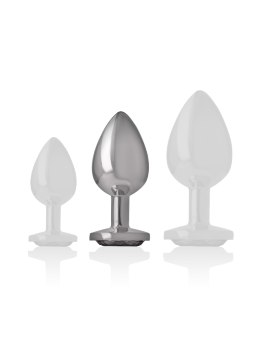 INTENSE PLUG ANAL METAL ALUMINIO CON CRISTAL NEGRO TALLA M