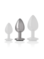INTENSE PLUG ANAL METAL ALUMINIO CON CRISTAL NEGRO TALLA M