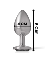 INTENSE PLUG ANAL METAL ALUMINIO CON CRISTAL NEGRO TALLA L