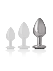 INTENSE PLUG ANAL METAL ALUMINIO CON CRISTAL NEGRO TALLA L