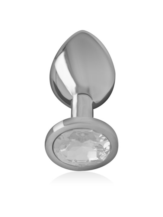 INTENSE PLUG ANAL METAL ALUMINIO CON CRISTAL PLATA TALLA S