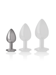INTENSE PLUG ANAL METAL ALUMINIO CON CRISTAL PLATA TALLA S