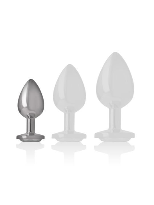 INTENSE PLUG ANAL METAL ALUMINIO CON CRISTAL PLATA TALLA S