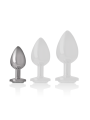 INTENSE PLUG ANAL METAL ALUMINIO CON CRISTAL PLATA TALLA S